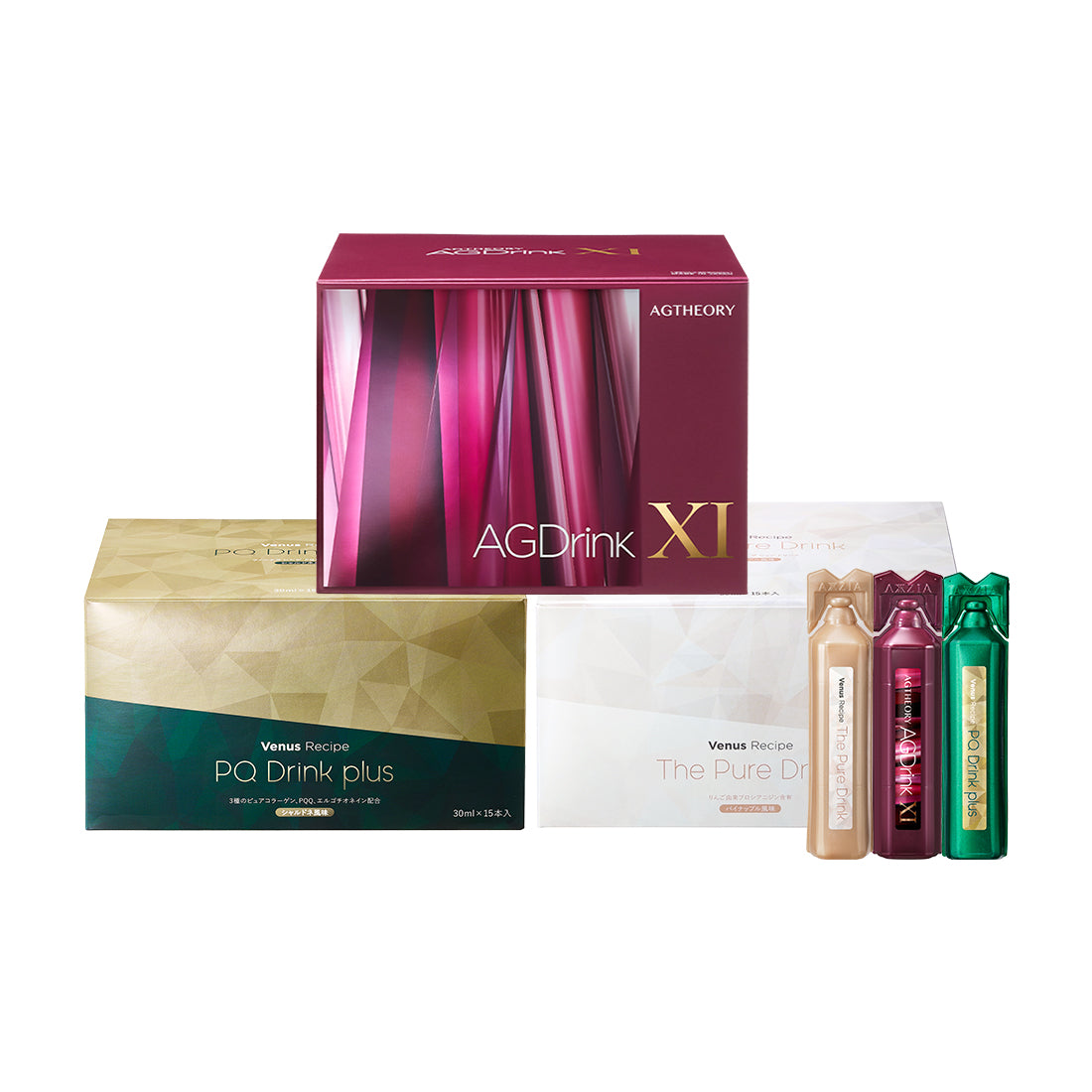 第十一代 AGXI 抗糖飲*1盒 +光感白肌飲*1盒+pq煥活逆齡塑顔飲*1盒