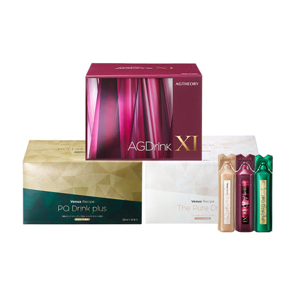 第十一代 AGXI 抗糖飲*1盒 +光感白肌飲*1盒+pq煥活逆齡塑顔飲*1盒